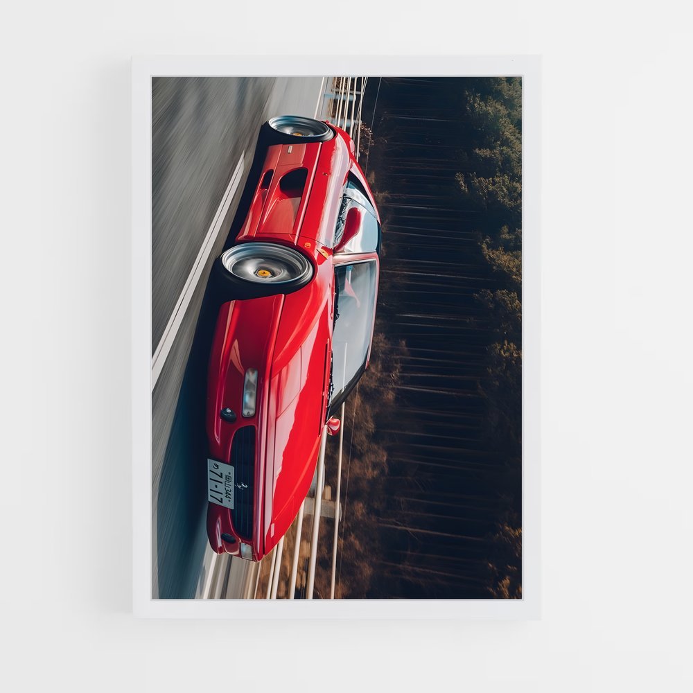 Poster gts Vitesse sinueux – affiche Ferrari (vue 3)